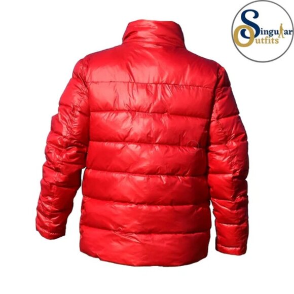 NEW GUESS Mid Weight Logo Oversized Puffer Coat Crimson for men 364tn - Picture 2 of 5